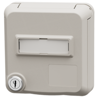 MENNEKES  Presa per porte dati Cepex con serratura e spazio per etichetta, bianco puro 4664